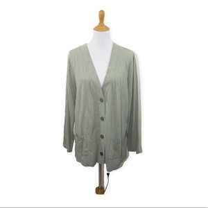 Talbot's Sage Green Lightweight Cardigan